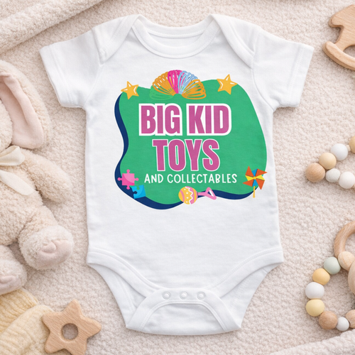 Big Kid Toys Baby Onesie – Soft Cotton, White